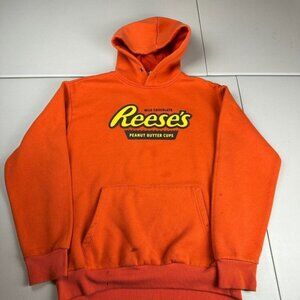 Forever 21 Hershey's Reeses Chocolate‎ Promo Hoodie Jacket Medium Orange Used